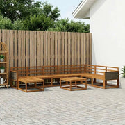 Set di divani da esterno 9 pcs Naturale