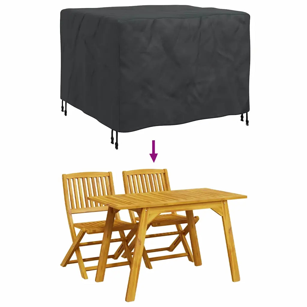 vidaXL Copertura per mobili da esterno Nero 113 x 113 x 73 cm 420D