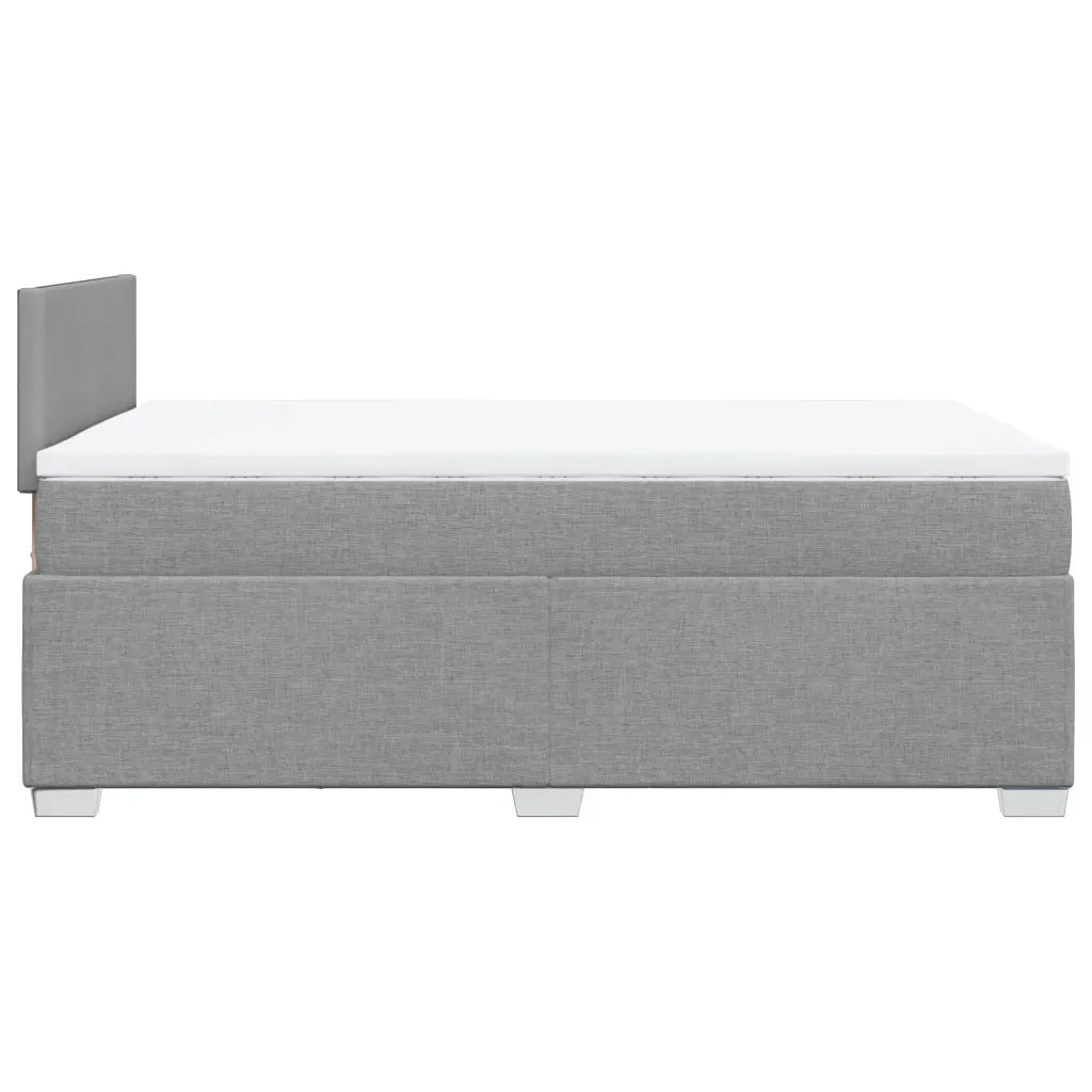 Giroletto a Molle con Materasso Grigio Chiaro 120x200cm Tessuto