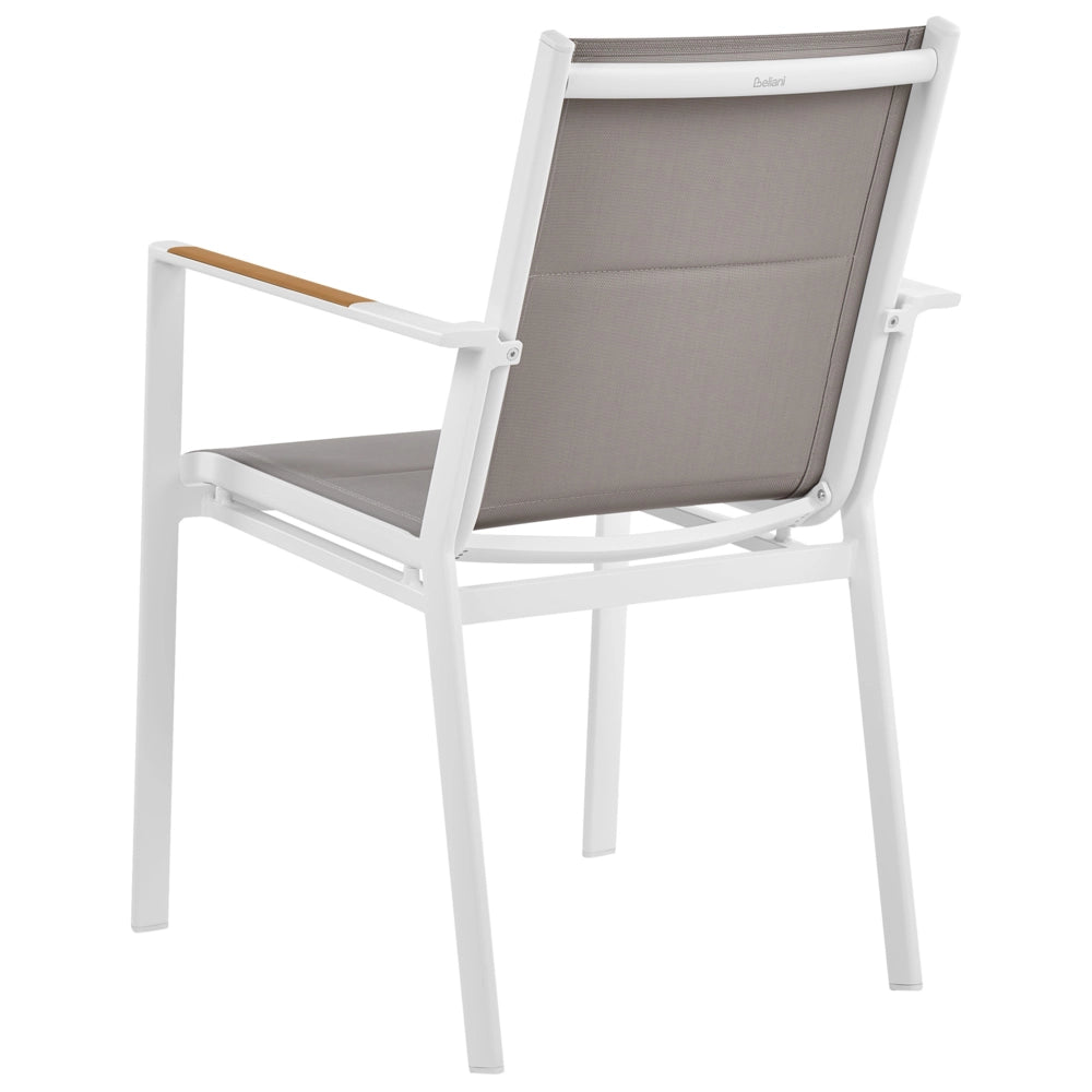 Set da giardino 8 posti con tavolo allungabile e sedie in alluminio grigio stile moderno esterno