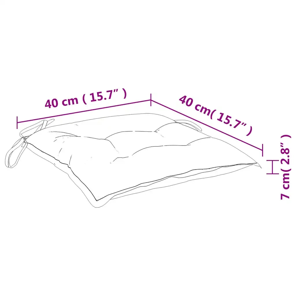 Cuscini per Sedia 6 pz | Cuscini per sedie Rosa 40x40x7 cm in Tessuto