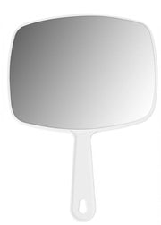 Specchio di mano professionale per parrucchieri con alta risoluzione - specchio rettangolare - maniglia ergonomico - specchio deformabile - perfetto per saloni di bellezza - specchio di mano per parrucchieri