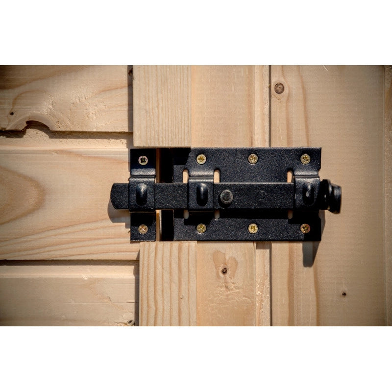 Casetta in legno da giardino con doppia porta – 240x160 cm – pannelli 16 mm, tetto bitumato e pavimento – ED2416.01 Foresta