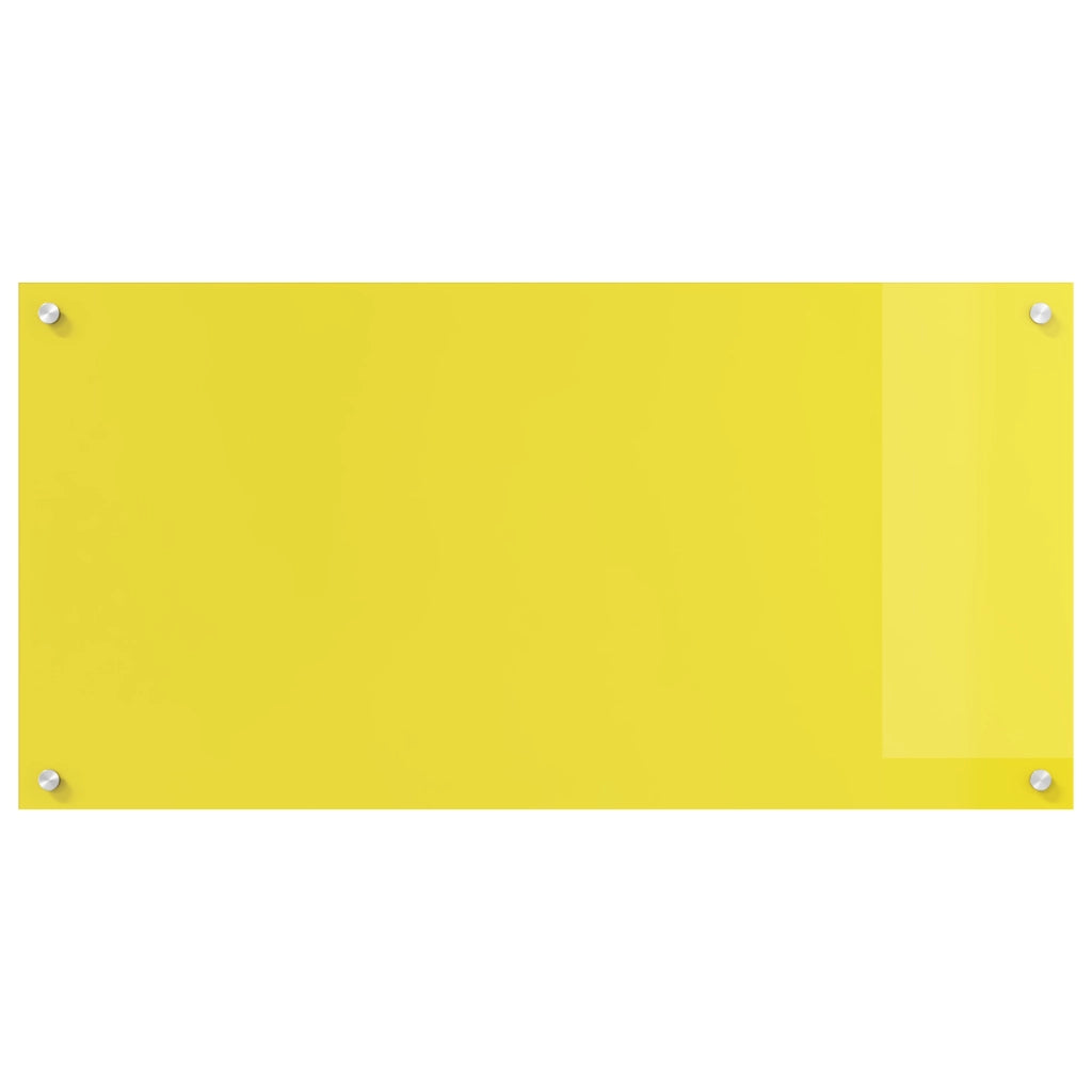 Schienale da cucina  Giallo 100x50x0,6 cm in vetro temperato