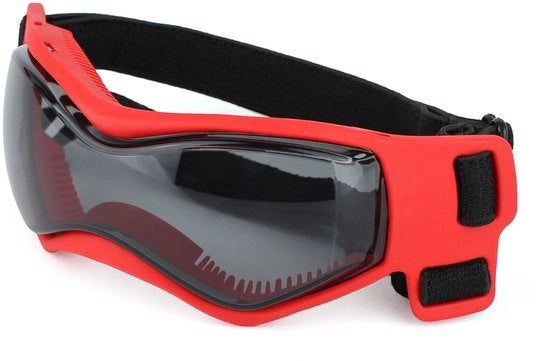 Occhiali di protezione per gli occhi del cane, occhiali da sole per cani, facile da mettere, occhiali stile per cani di piccola/media taglia, S, Rosso