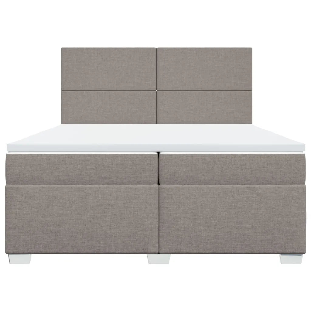 Giroletto a Molle con Materasso Tortora 200x200 cm in Tessuto 3290592