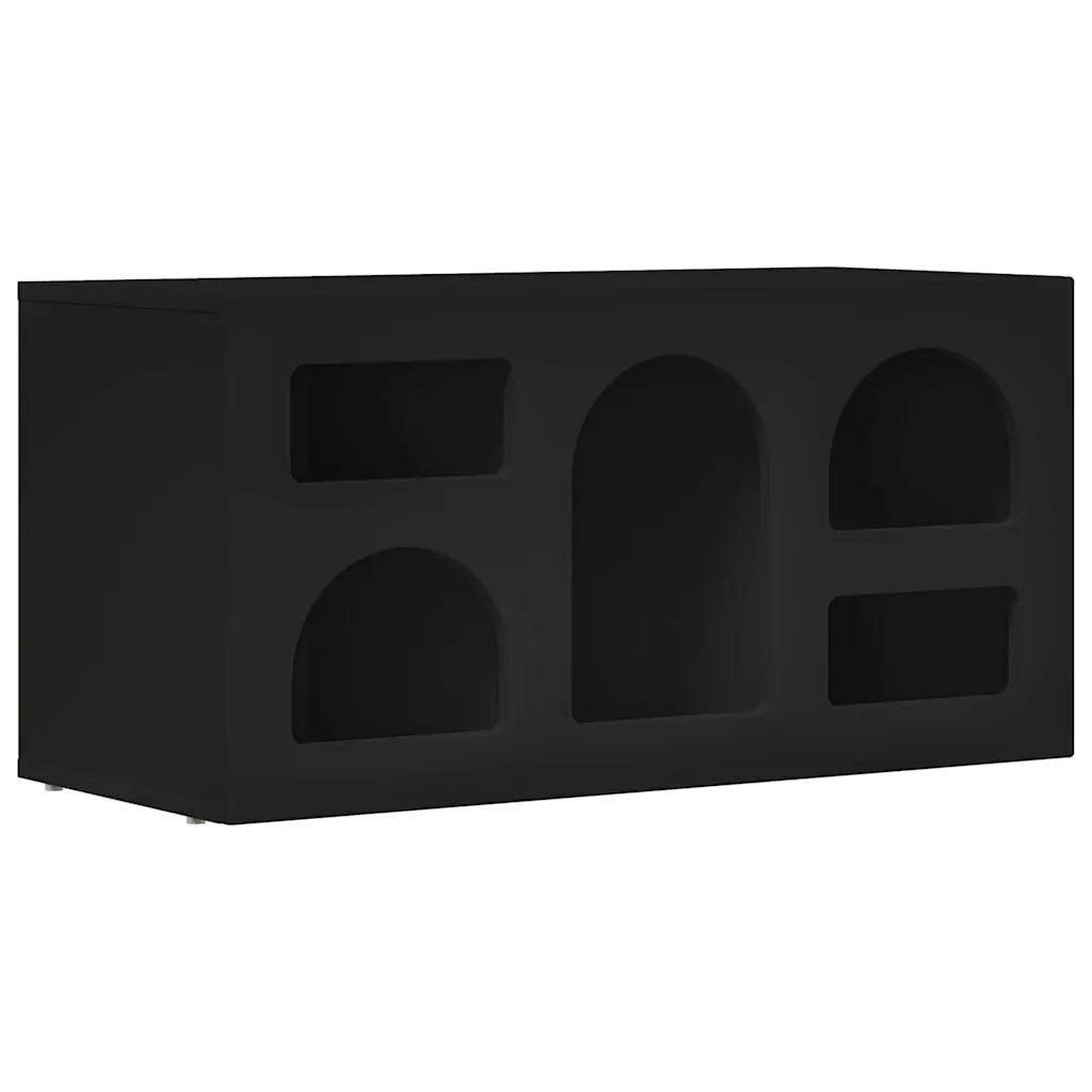 Mobile TV-Credenza per TV-Console TV Nero 80 x 35 x 40 cm Legno multistrato