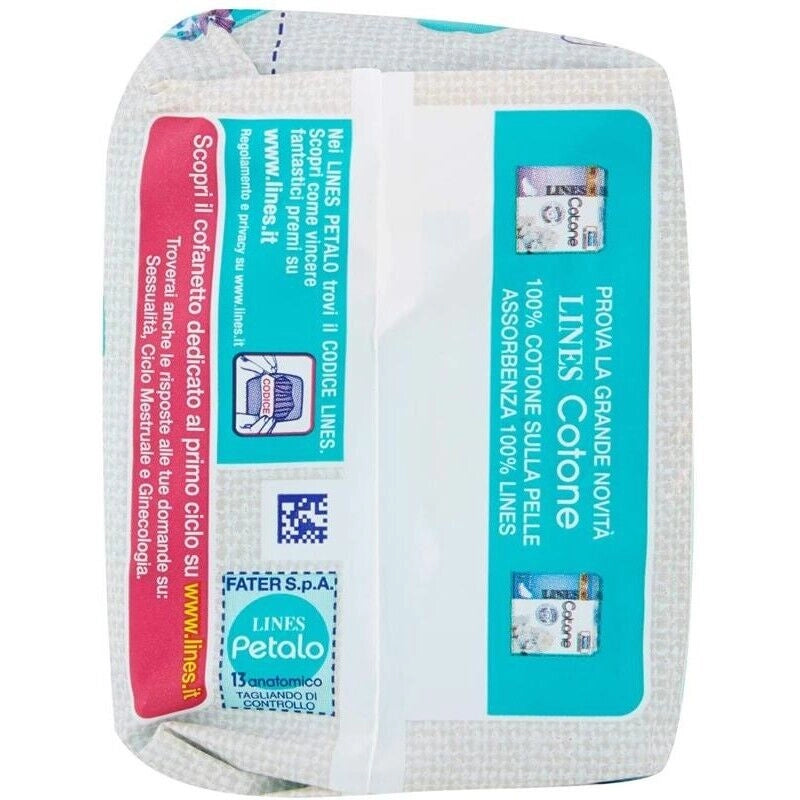 LINES PETALO BLU ASSORBENTE ANATOMICO ULTRASOTTILE DELICATO FRESCO 13 PZ