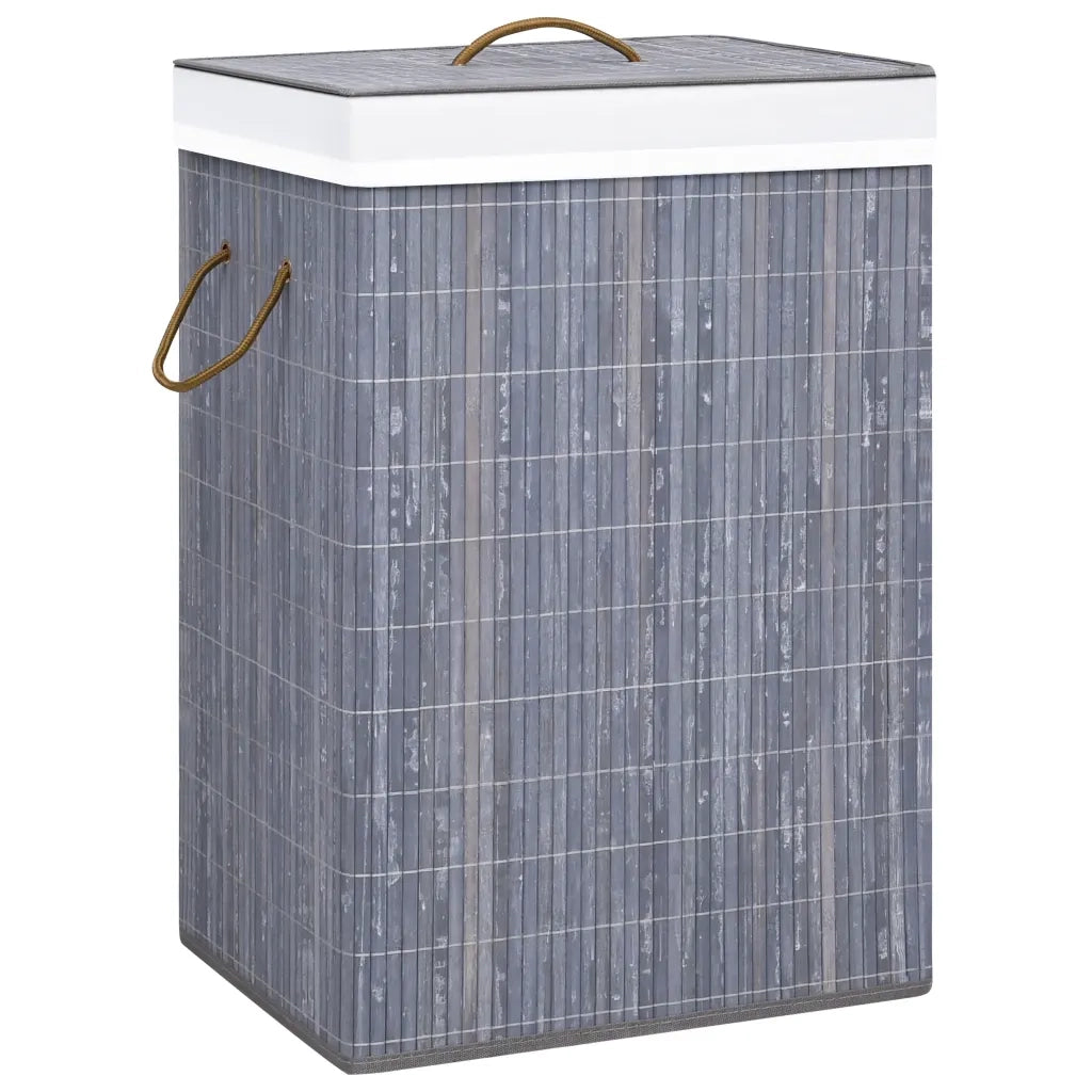 Cesto Portabiancheria in BambÃ¹ Grigio cod mxl 66836