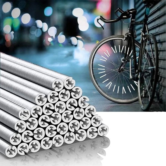 36 Pezzi di Reflettori per Manubri di Bicicletta, Visibilità 360°, Accessori per Bicicletta Idrorepellenti per la Passeggiata Notturna, Reflettori di Sicurezza per Pneumatici, Illuminazione per Bicicletta e Protezione per Manubri