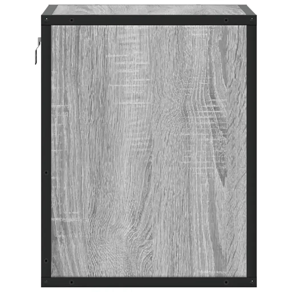 Comodino a Muro Grigio Sonoma 40x31x39,5 cm