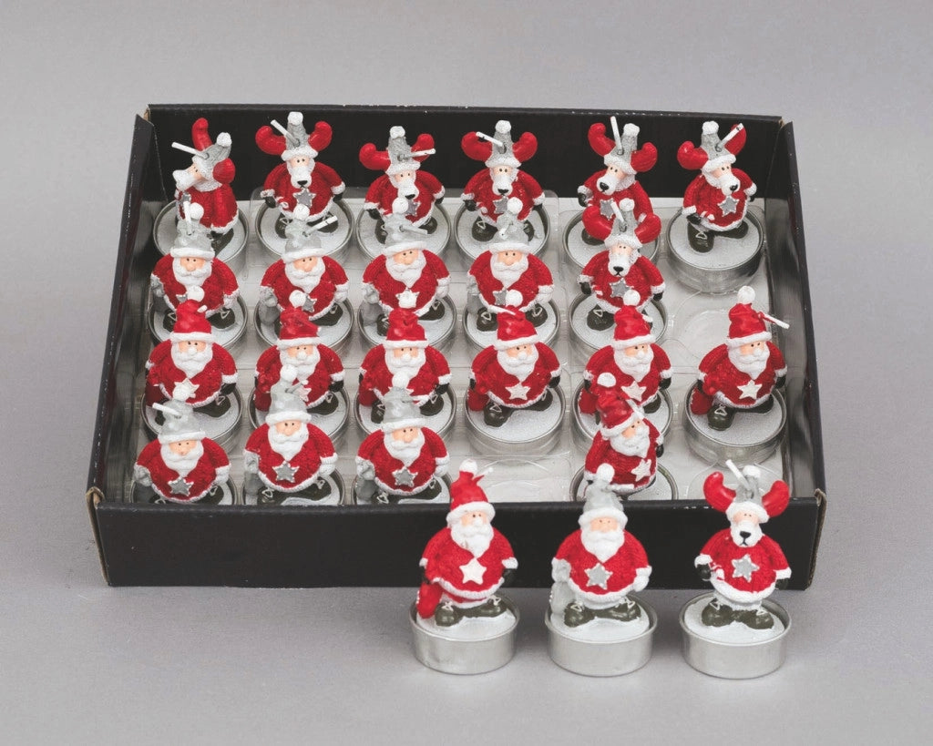 Candela Babbo Cm.7,5 Col.Assortitoi decorazione di Natale