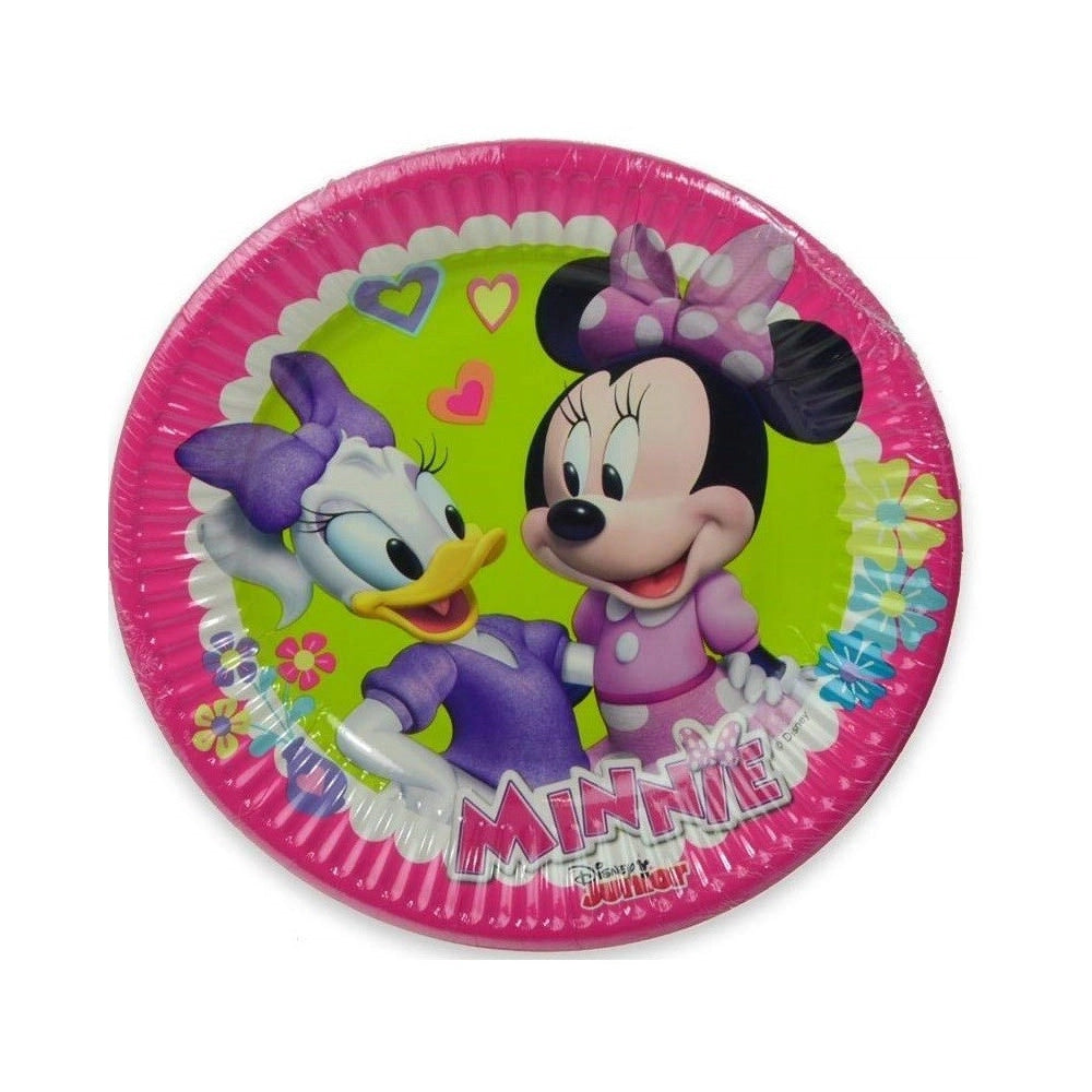 Trade Shop - Set 16 Pezzi Piatti Usa E Getta Piatto 19.5 Cm Minnie Paperina Disney Land 613 -