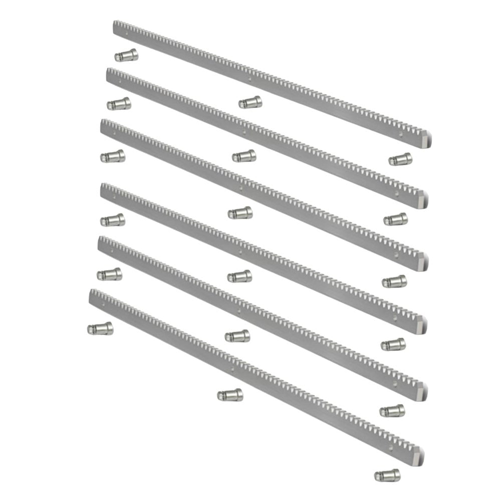 Cremagliera acciaio zincato 30x12 modulo 1 metro cancello scorrevole con bulloni *** numero pezzi 6, confezione 1