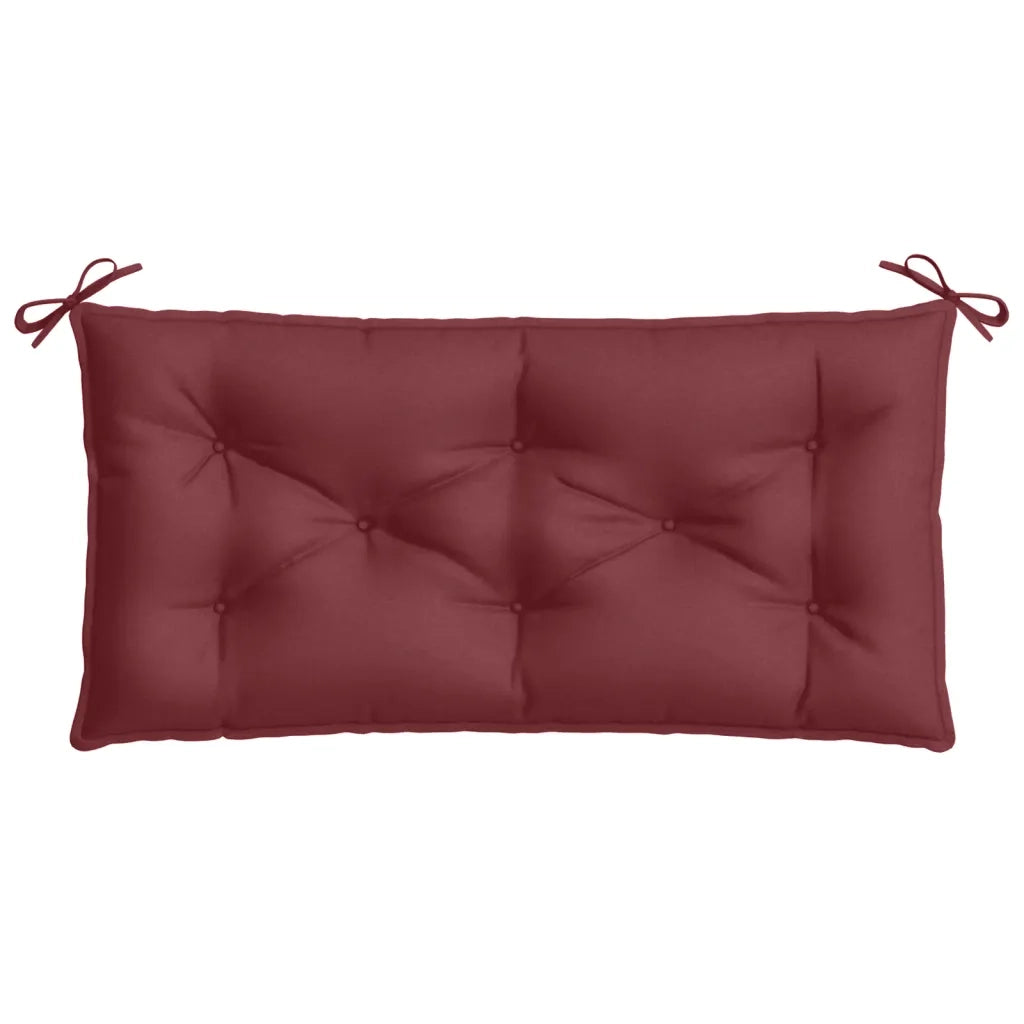 Cuscini Panca Giardino 2 pz-Set di 2 Cuscini per panchina da esterno Rosso Vino M¨¦lange 100x50x7cm