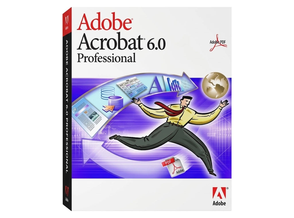 Adobe Acrobat 6.0 Professional Software Usato Originale in Box con CD-ROM e Codici Seriali Inclusi - Compatibile Windows XP/2000 e Mac OS X
