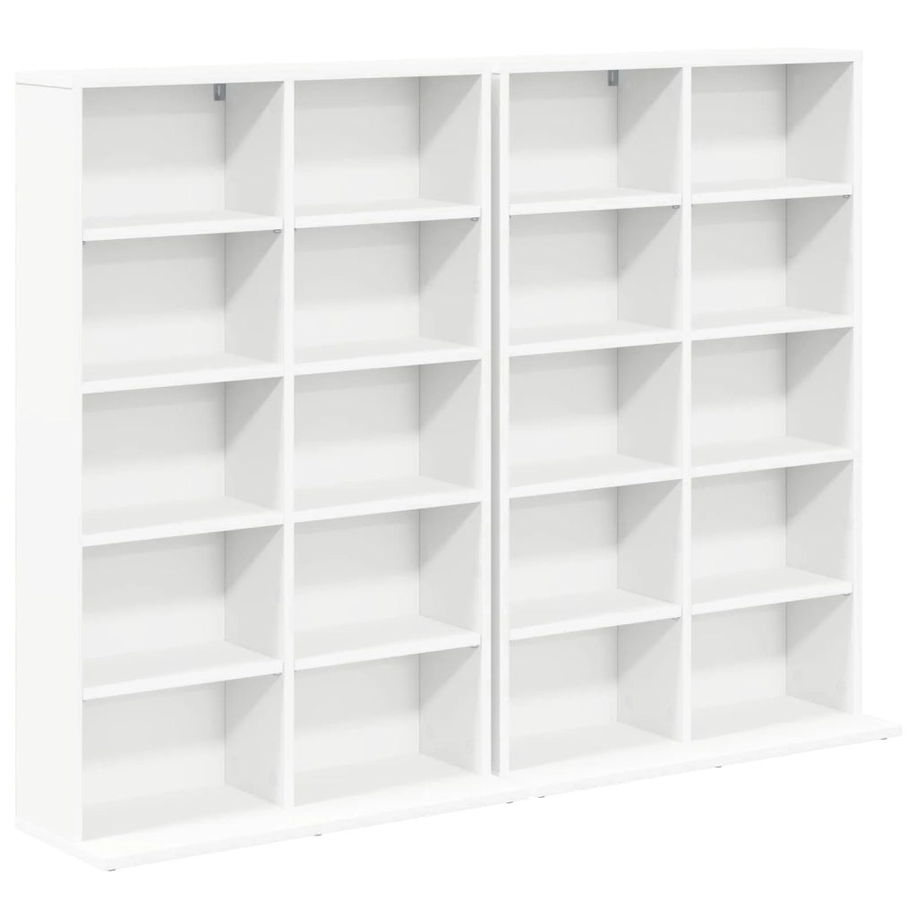 Mobile per CD 2 pz Bianco 65 x 23,5 x 97,5 cm 8012675