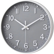 Orologio a Parete Radiocomandato 30 cm Silenzioso Orologio a Parete Senza Suono, Moderno Orologio a Batterie per Casa, Cucina, Salotto, Ufficio, Decorazione a Parete (Grigio Bianco)