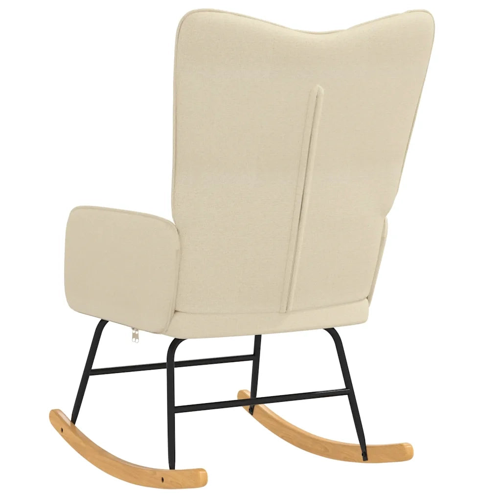 Sedia a Dondolo Crema in Tessuto CFW4774072