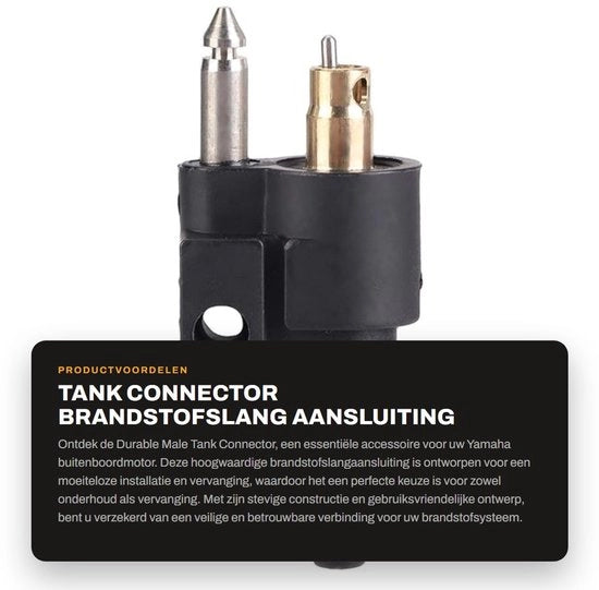 Connettore di carburante per motore fuoribordo Yamaha - Sostituzione facile - Sostituzione di ricambio - Connessione carburante - Tubo 6mm - Installazione rapida - Connettore di carburante nero
