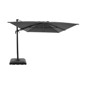 Ombrellone rettangolare eccentrico, 3x4m + copertura + base 98x98cm,