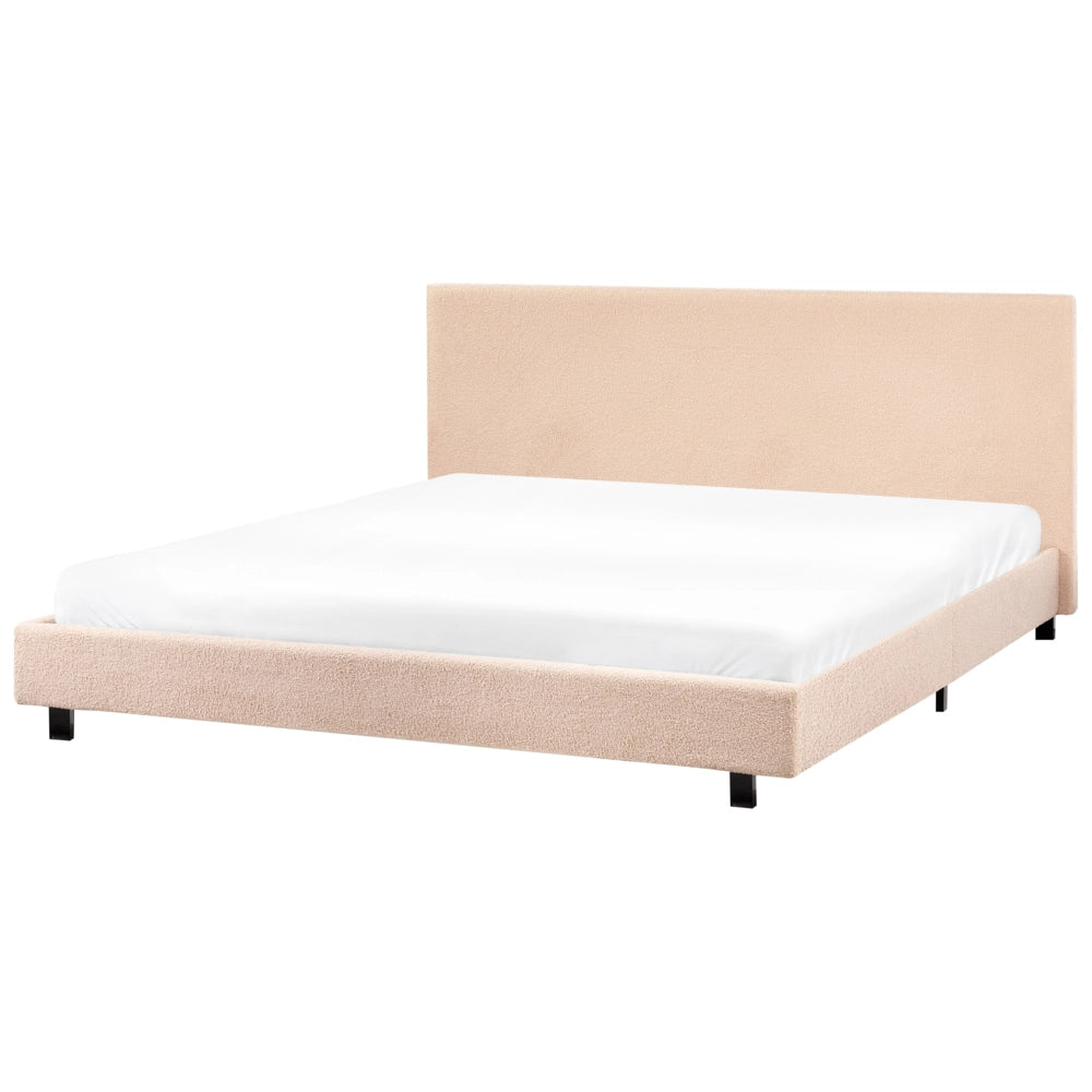 Struttura letto a doghe Beige Boucle EU Super King Size 180 x 200 cm Design moderno