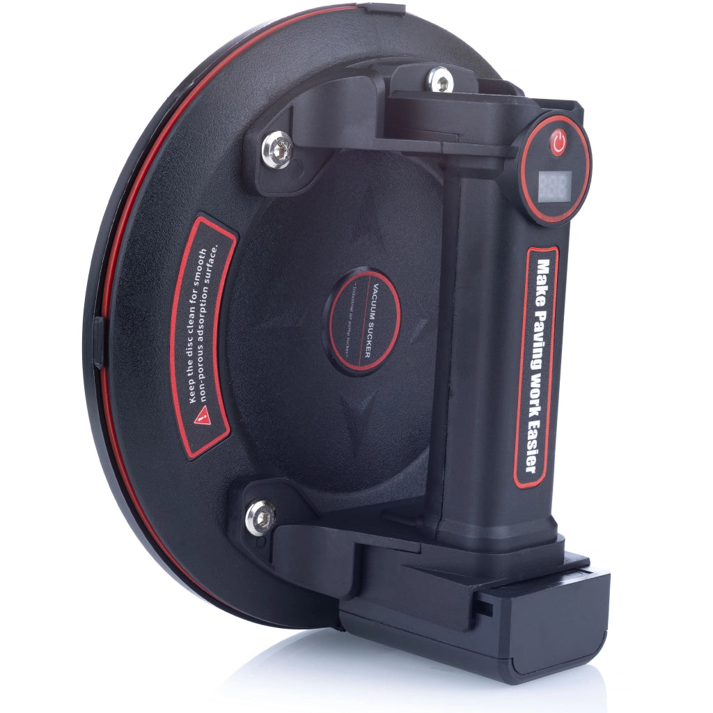 Ventosa a Batteria per Piastrelle con Display Digitale – Portata 200 kg, Ø 200 mm | ABS + Gomma, 3,6 V, 1500 mAh