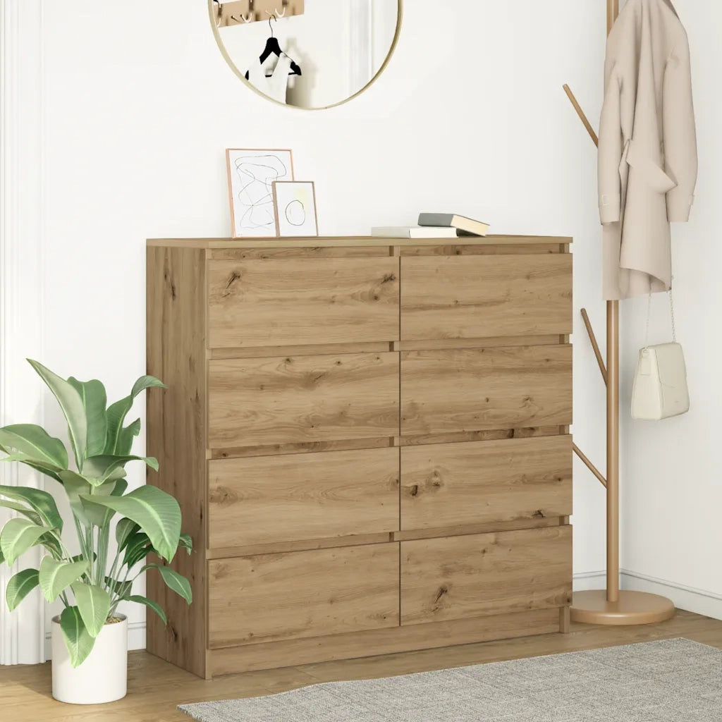 Credenza Rovere Artigianale 100x35x99 cm in Legno Multistrato 3328497