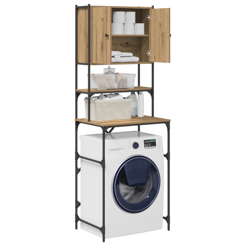 Mobile per Lavatrice Rovere Artigianale 68x48,5x194 cm
