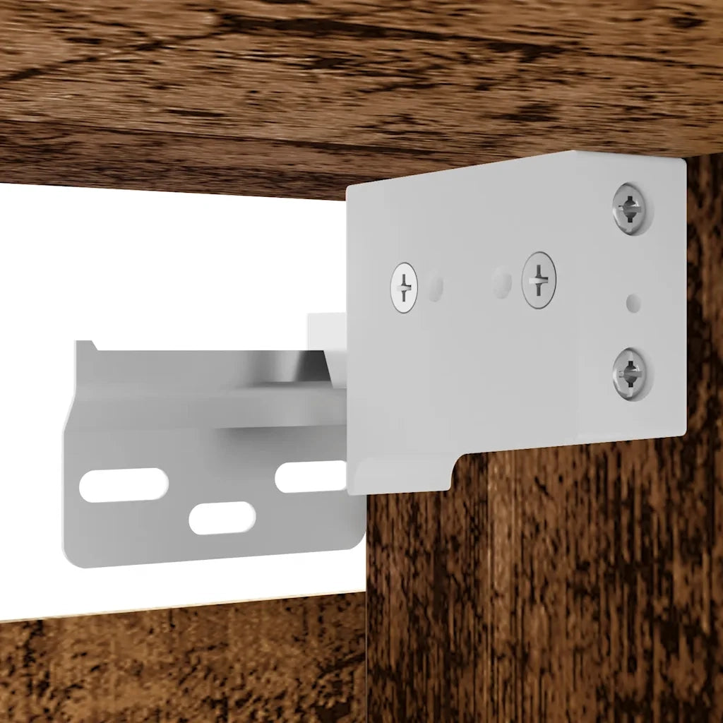 Armadietti TV Montati a Parete Legno Antico 30,5x30x30 cm