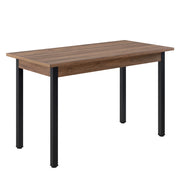 Tavolo da Pranzo Den Haag 120 x 60 cm Effetto Noce / Nero [en.casa]