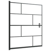 Box doccia parete divisoria per vasca parete divisoria per doccia box doccia per vasca accessorio per il bagno arredamento per la casa ESG 116 x 140 cm nero 02_0002024