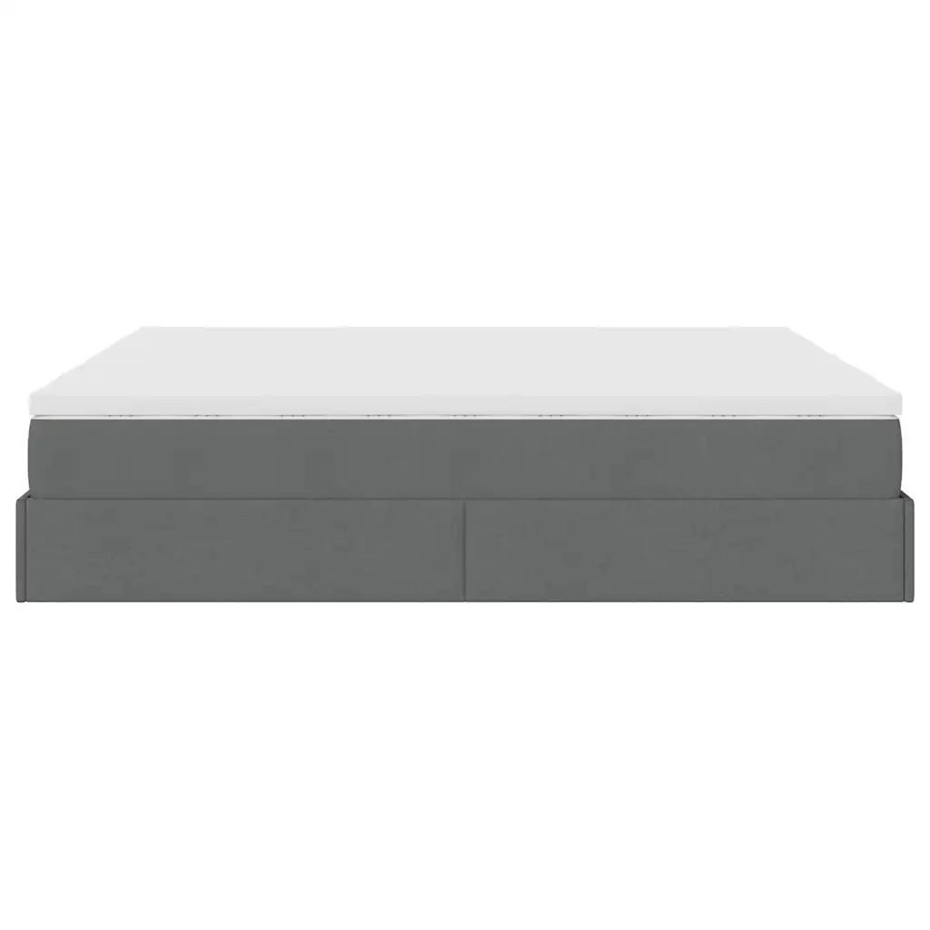 Struttura Letto Pouf con Materassi 200x200 cm in Tessuto 3311249
