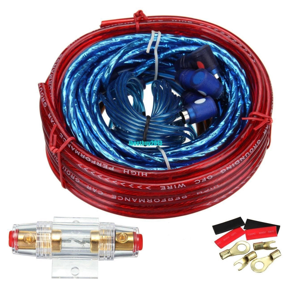 Trade Shop - Set Cavi Fusibili Impianto Stereo Audio Auto Per Alte Prestazioni Anti Disturbo -