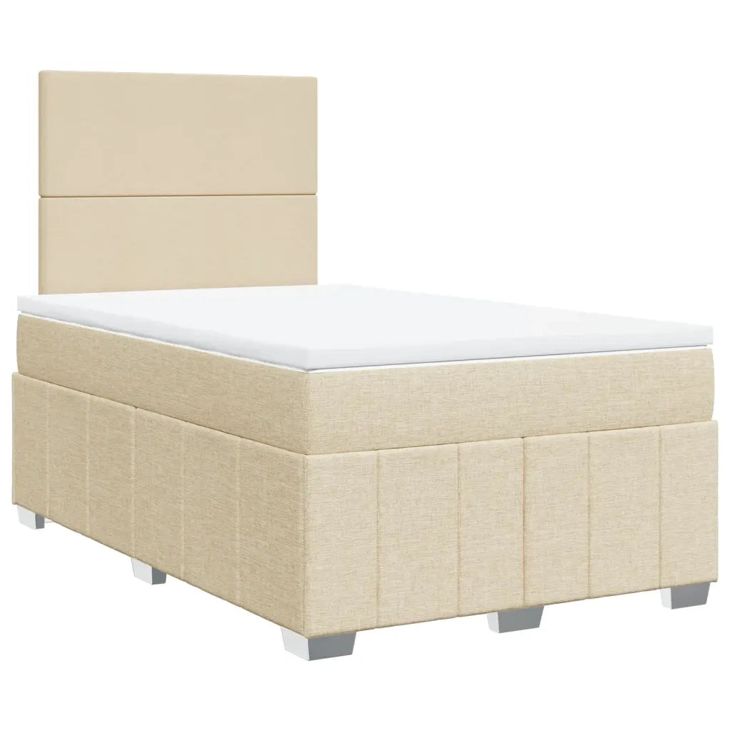 Giroletto a Molle con Materasso Crema 120x200 cm in Tessuto 3293933