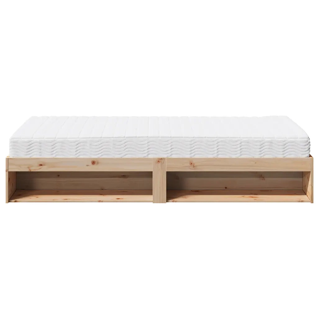 Divano Letto con Materasso 80x200 cm in Legno Massello di Pino 3324598