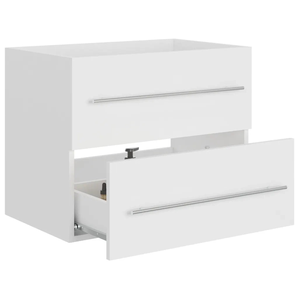 Elegante mobiletto sottolavabo per bagno 60 x 38,5 x 48 cm in legno composito bianco 02_0047808