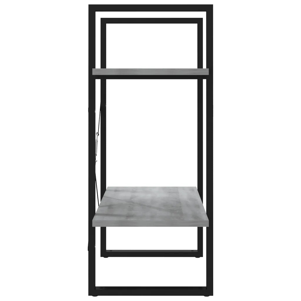 Libreria a 2 Ripiani-Scaffale per Libri-Mobile di Stoccaggio Grigio Sonoma 60x30x70cm Legno Multistrato