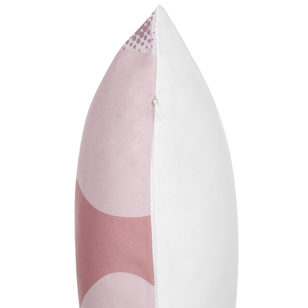 Set di 2 cuscini da giardino per esterni in poliestere con motivo astratto rosa 45 x 45 cm fodere resistenti all'acqua