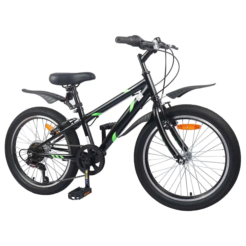 Bicicletta per Bambini 24 Pollici 6-Speed per 8-12 anni Nero 42009386