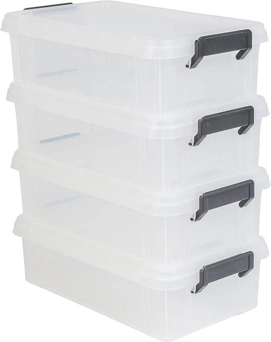 Set di archiviazione da 4 - 4 L - Dimensioni: 365 x 214 x 105 cm - Translucido.