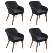 Set Mobili da Pranzo per Giardino 5 pz Nero 3068773