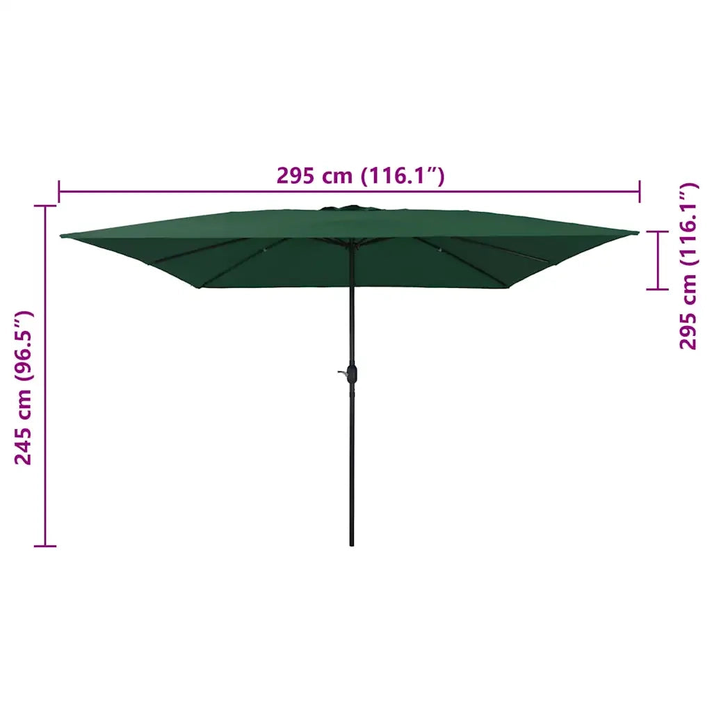 Ombrello da giardino Verde 295 x 295 x 245 cm 42003653