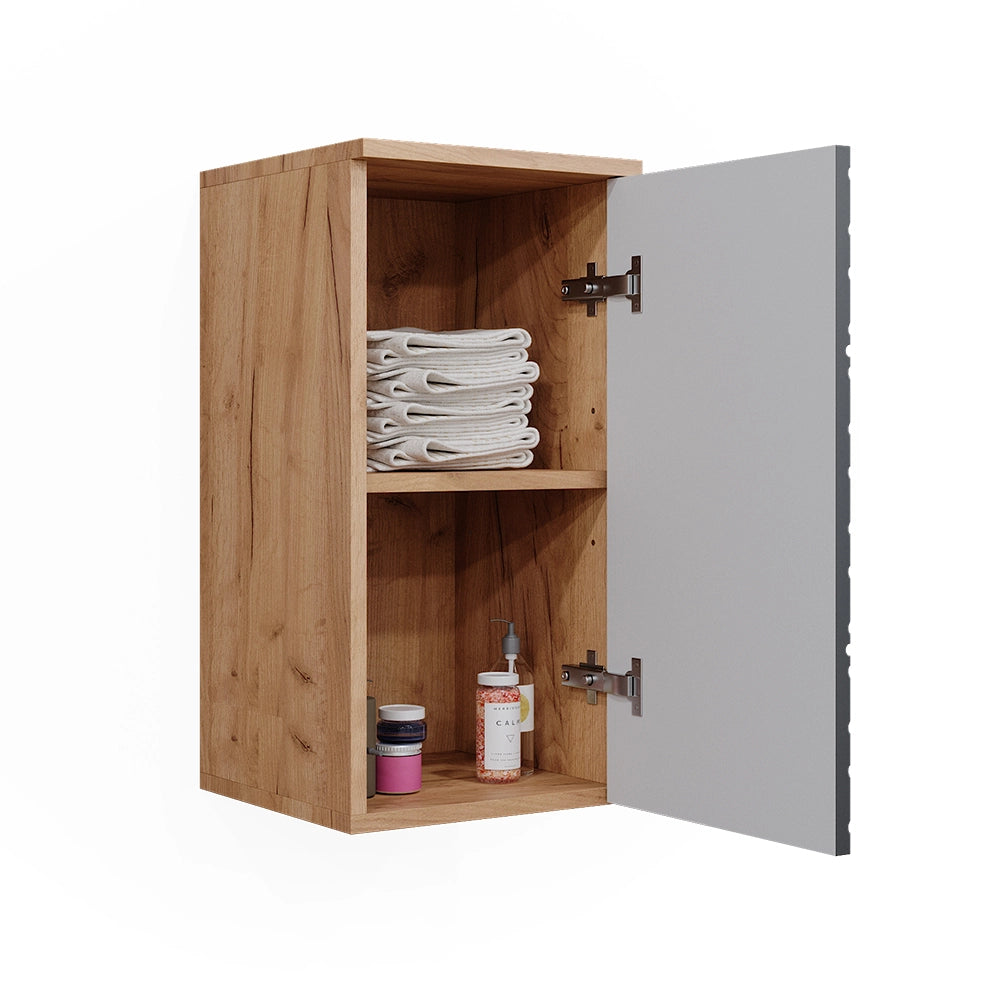 Vicco Mobile da bagno Antracite con struttura a nido d'ape 30 x 59 cm 2 scomparti, bagno