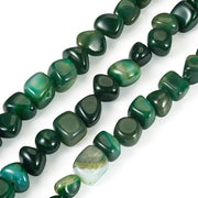 Kralen in Agata 66 pezzi - Perle naturali in forma di nuggets - Verniciati e trattati termicamente - Per la creazione di gioielli - Diametro foro: 1,6 mm - Perle in agata