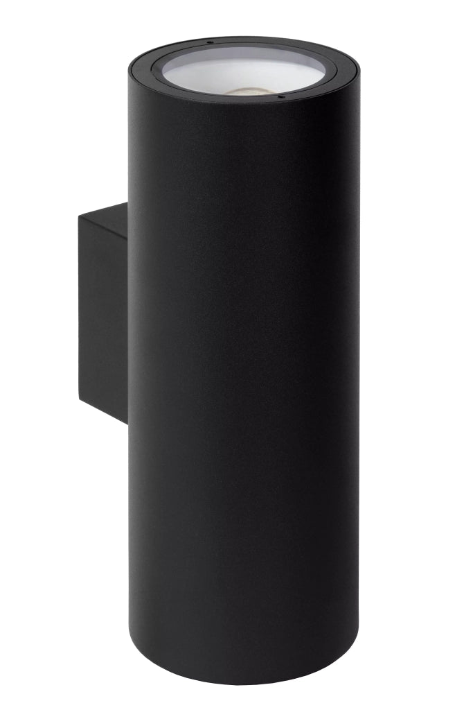 Applique esterna nera alluminio 2xE27 40W Volantis Lucide