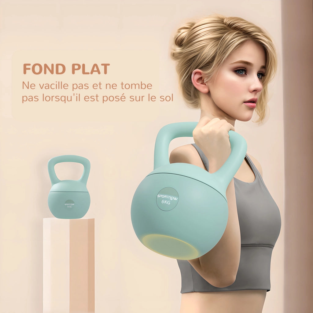 Kettlebell 6 kg ¨C zephmum ¨C 19x19x28 cm verde