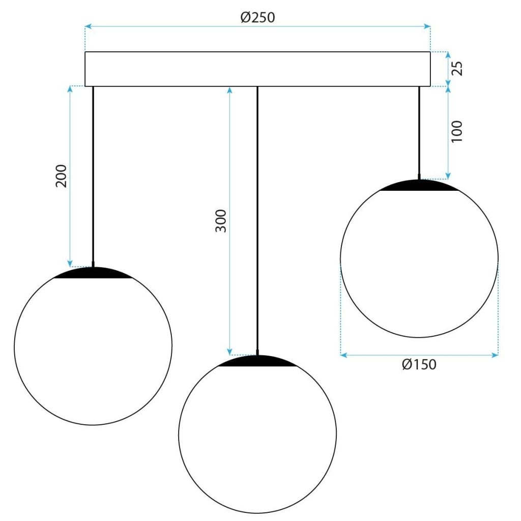 Lampada APP1815-3CPR Black