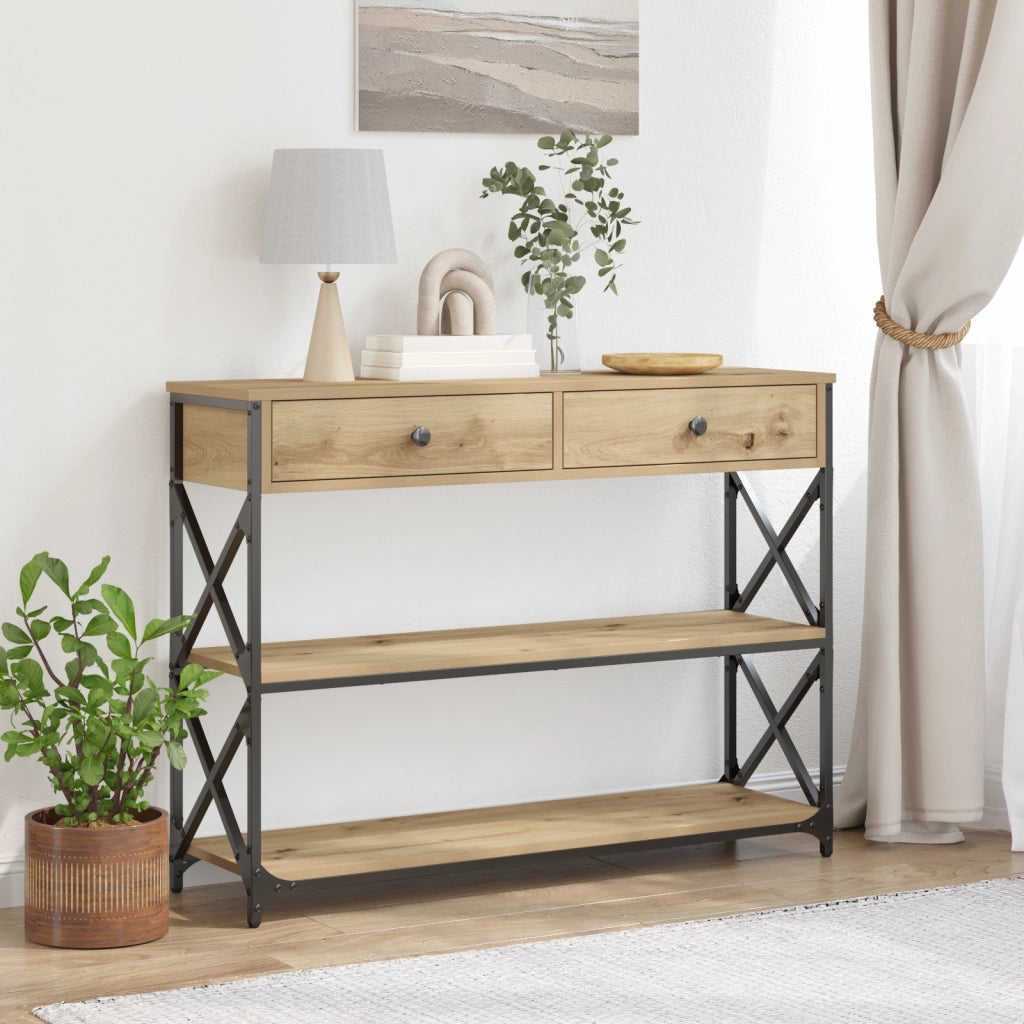 Tavolo Consolle rovere artigianale 100 x 28 x 75 cm 863528