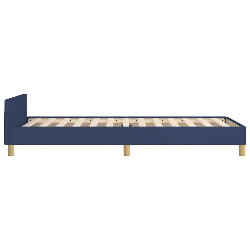 Giroletto con Testiera senza Materasso Blu 90x190 cm Tessuto
